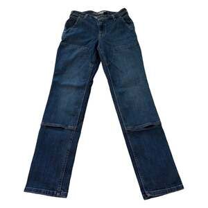 Carhartt Women's Relaxed Fit Rugged Flex Double Front Denim Jeans Size 2 Tall
